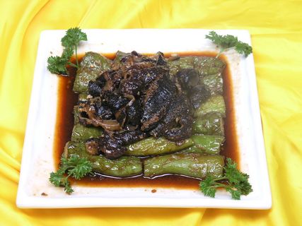 0711c-1363虎皮尖椒烧海参