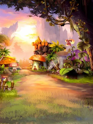 儿童背景风景插画