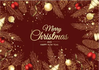 圣诞节圣诞树圣诞老人闪亮装饰电商促销折扣海报