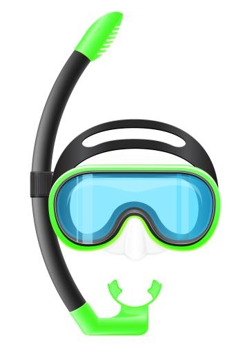 PNG呼吸管潜水面罩免抠(2123x2976)
