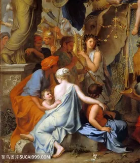 查尔斯 · 勒布朗，亚历山大进入巴比伦油画图片