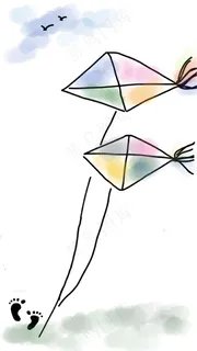 放风筝卡通图片