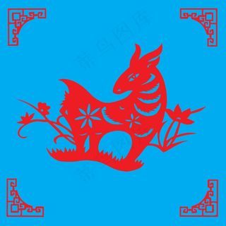 羊剪纸 剪纸风元素