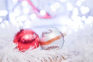 圣诞装饰品装饰球摄影图片