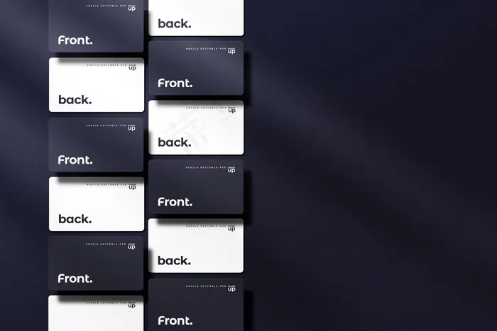 高端黑色名片VI样机psd模版下载