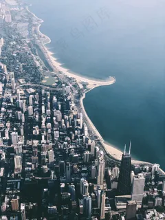 沿海城市建筑航拍图 沿海城市建筑航拍图