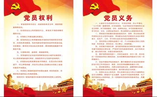 党员权利义务 党建文化墙