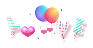 气球糖果情人节