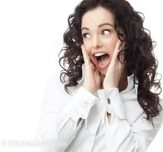 惊讶表情美女图片