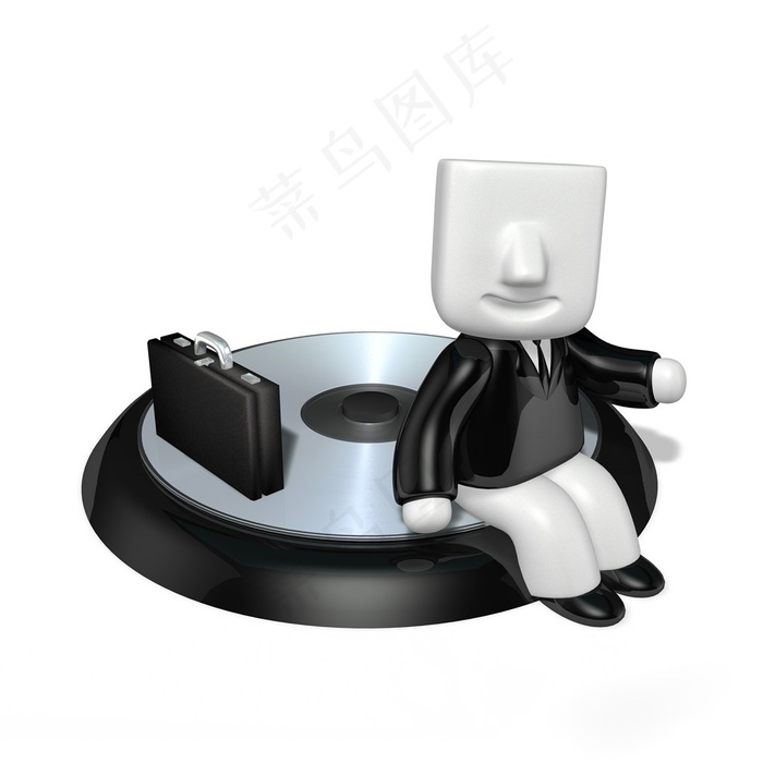 坐在光盘上的人