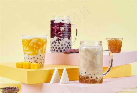 奶茶冷饮水果茶素材图片