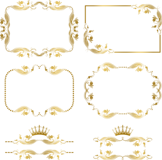 欧式花纹边框古典底纹花边欧美分割线装饰
