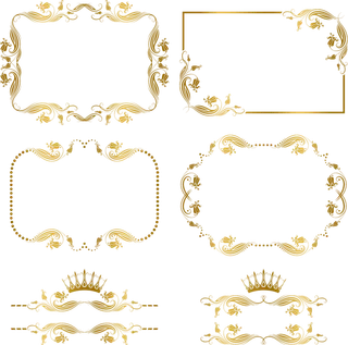 欧式花纹边框古典底纹花边欧美分割线装饰