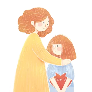 母亲节慈祥母爱png免扣素材