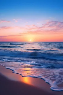 海边沙滩渐变浪漫落日背景 海边沙滩渐变浪漫落日背景