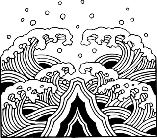 古色古香古典古风花纹海浪浪花