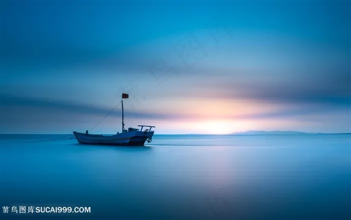 海岸风光水面轮船风景图片