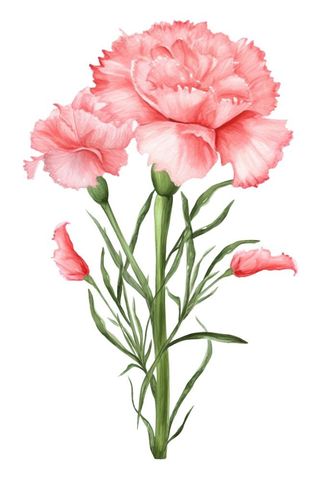 鲜花花束康乃馨元素