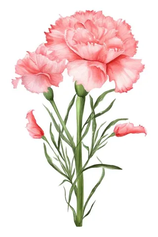 鲜花花束康乃馨元素