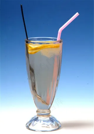 冻柠檬蜜酒水美食素材图片