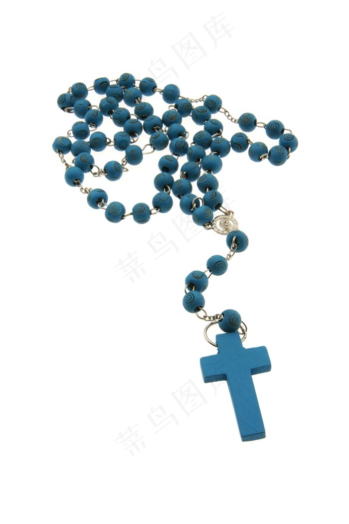 蓝色的十字架首饰