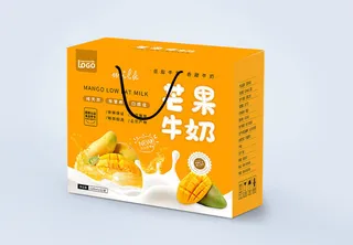 包装盒芒果牛奶手提盒包装礼盒