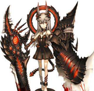 武士卡通女孩简笔