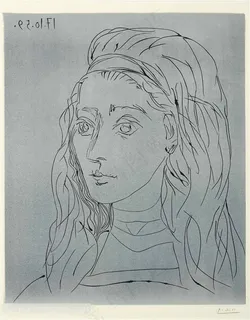 毕加索线描时尚女性艺术装饰画