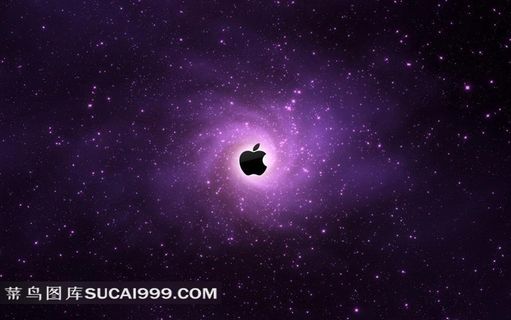 星空中的苹果创意图片