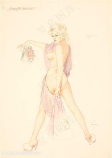 美人图手绘性感美女装饰画