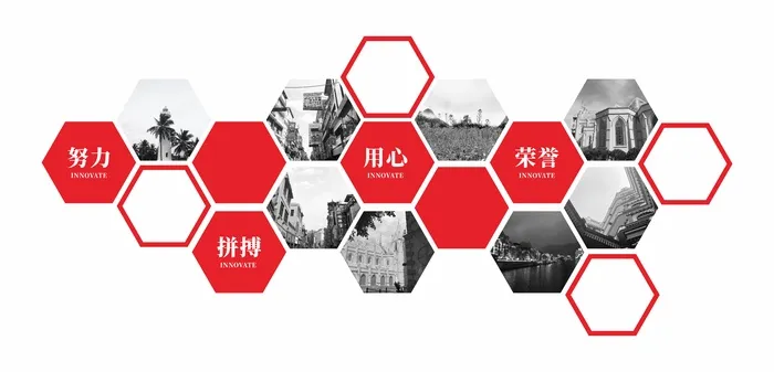 企业照片墙cdr矢量模版下载