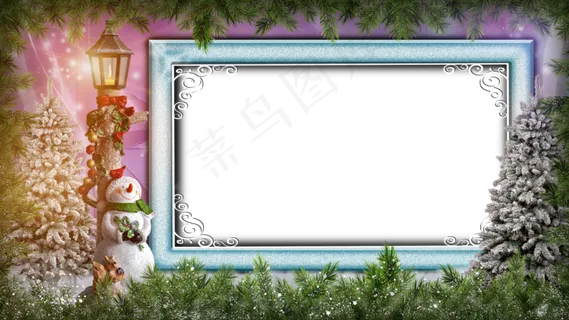 圣诞节, 框架, 冬天, 雪人圣诞节 框架 冬天 雪人
