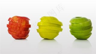 高清切片彩色苹果