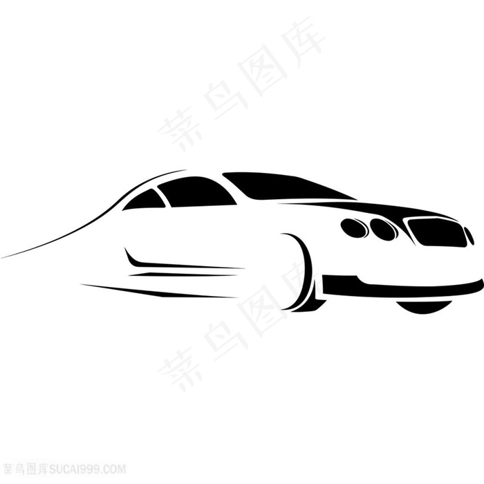 免扣卡通汽车跑车
