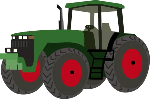 现代农业卡通绿色农车