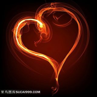 火焰效果浪漫心形图片