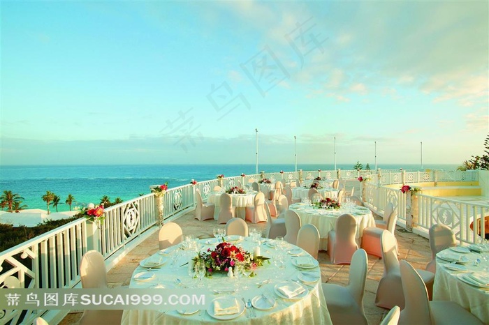海边的宴会会场布置