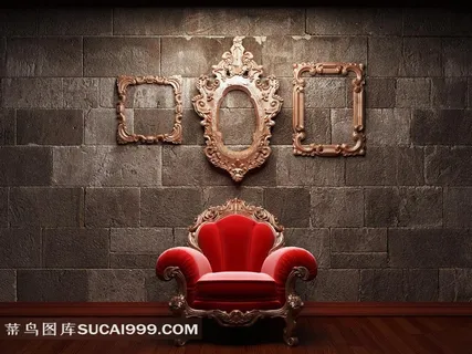 高清红色沙发背景墙 高清红色沙发背景墙