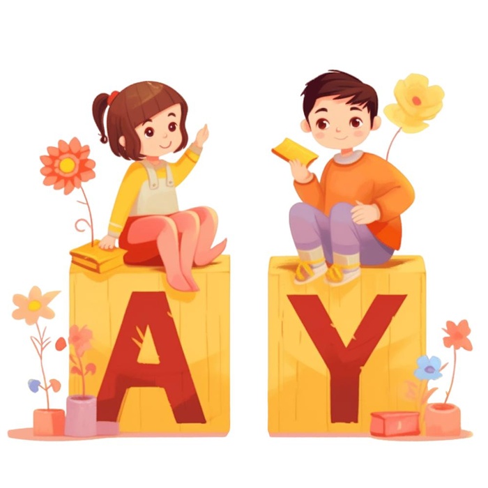 儿童英文字母免抠