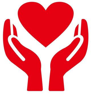 矢量双手托爱心