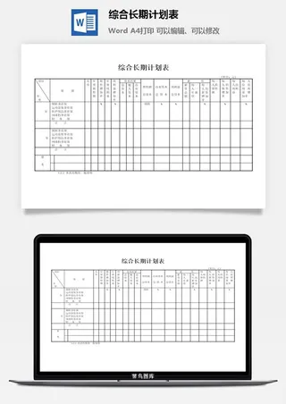 综合长期计划表word模板
