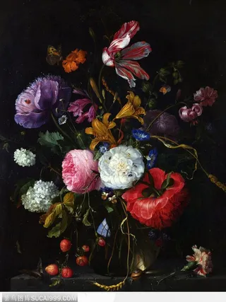 国外大师油画作品--花卉静物写实油画世界名画