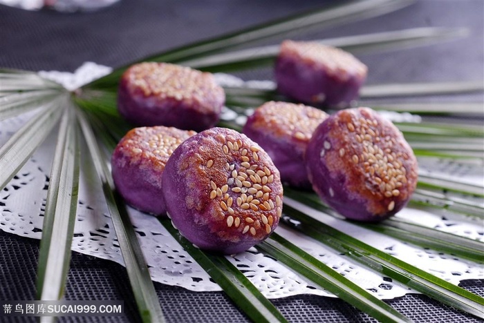 小吃紫薯煎饼