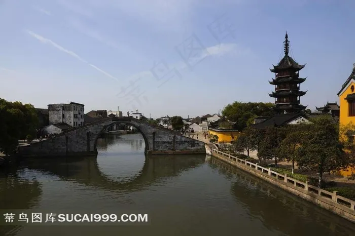 江苏吴江震泽古镇风景图