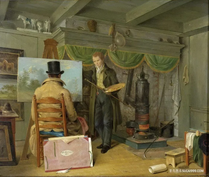 安东尼·奥伯曼—画室里的画家