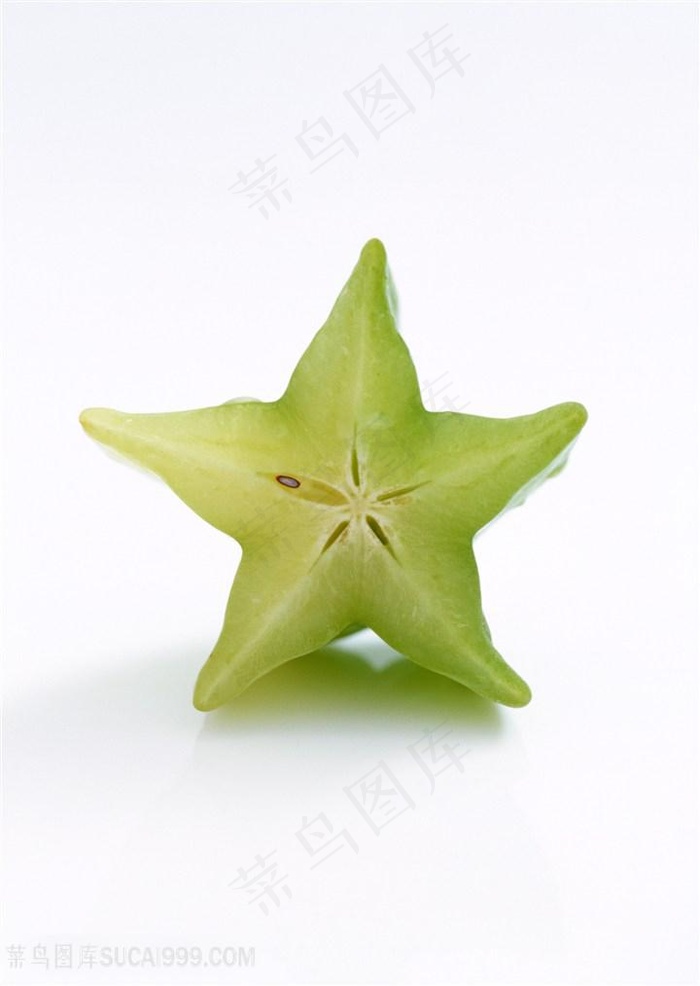 五角星形杨桃水果切片素材