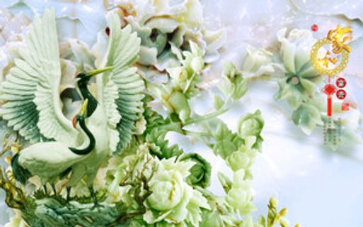 雕塑玉雕背景风景