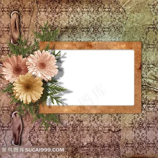 欧式花纹空白相框图片