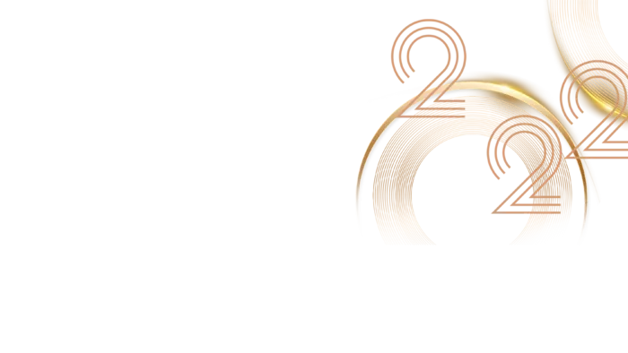 2022金边光晕新年标题虎年