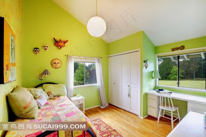 女生卧室摄影图